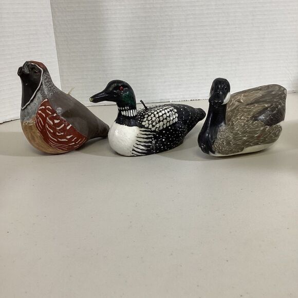 Lot Of 3 San Francisco Candle Company Stone Division Handmade Quail Duck Candles - Picture 1 of 11